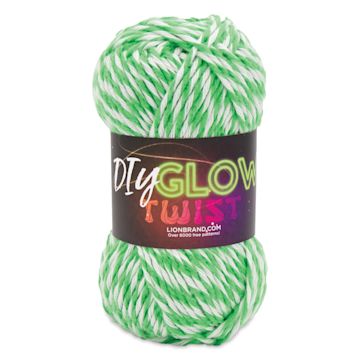 Open in modal - Lion Brand DIY Glow Twist Yarn - Green, 94 yds
