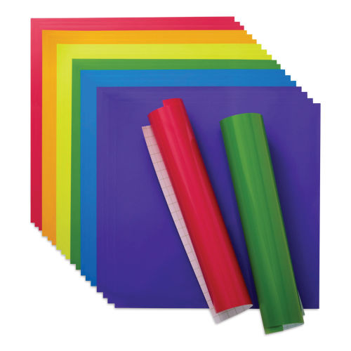 Cricut Permanent Vinyl - Bright Rainbow Sampler, 12 x 12, 20 Sheets