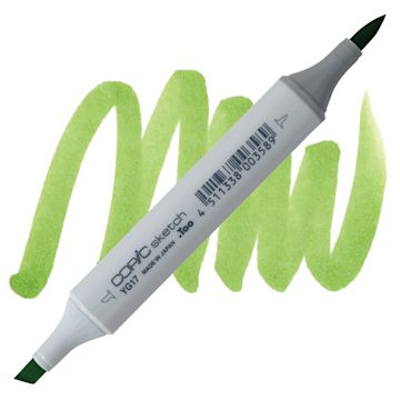 Open in modal - Copic Sketch Marker - Grass Green YG17 marker and swatch