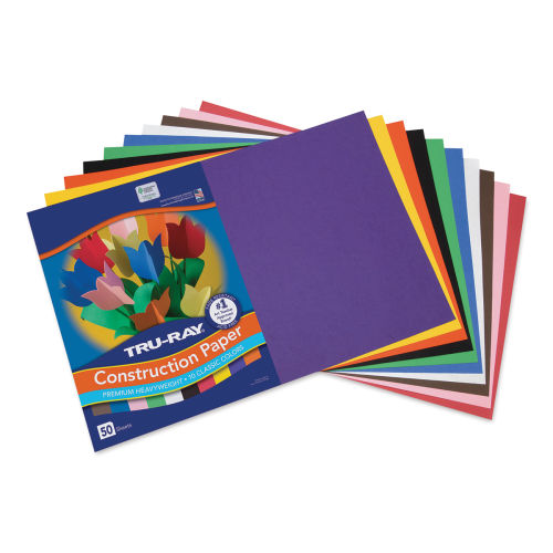 Pacon Tru-Ray Construction Paper, Blue, 9 x 12, 50 Sheets