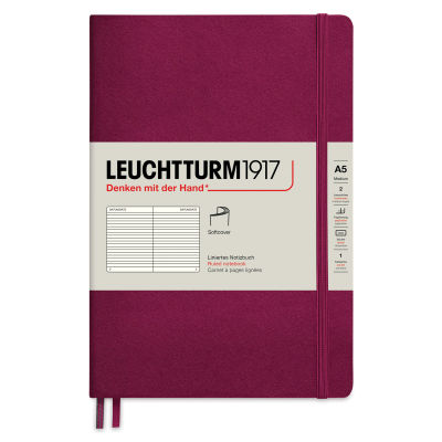 Leuchtturm1917 Ruled Softcover Notebook - Port Red, 5-3/4" x 8-1/4"