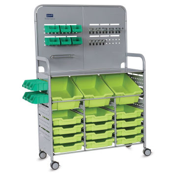 Gratnells Makerspace Cart - Silver with Jolly Lime