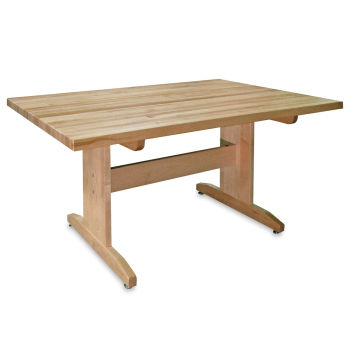 Hann Art Table - 60'' L x 42'' W x 30'' H, Squared Corners, 1-3/4" Maple Top