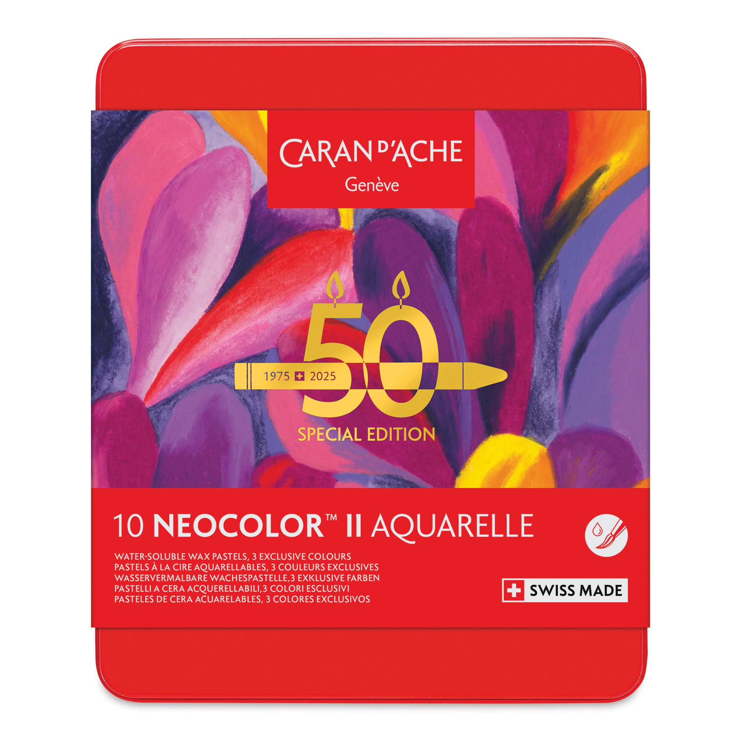 Caran D'ache 30 neocolor Ⅱ aquarelle 未使用 Caran d'Ache NEOCOLOR II Water-soluble Wax Pastels, set of