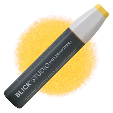 Open in modal - Blick Studio Marker Refill - Honey Yellow, 009, swatch and refill