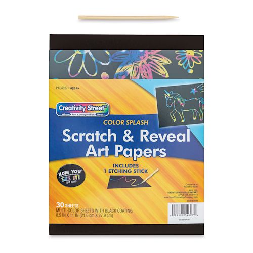 Now You See It Scratch and Reveal Art Paper - Color Splash, Pkg of
