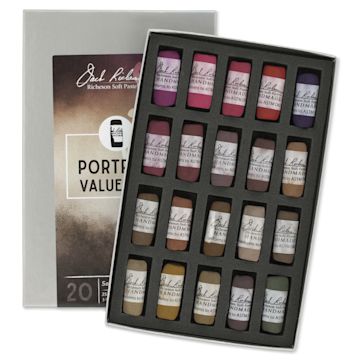 Open in modal - Richeson Soft Handrolled Pastels - Portrait Values 1-3, Set of 20