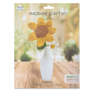 Needle Creations Macramé Flowers Kit, front of the packaging