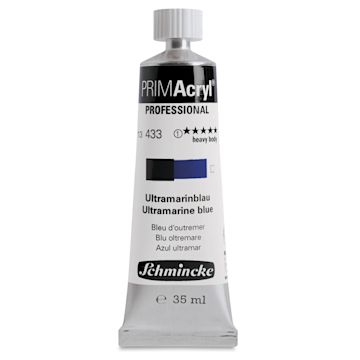 Open in modal - Schmincke Primacryl Professional Acrylic Paint - Ultramarine Blue, 35 ml Tube