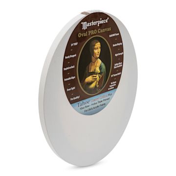 Open in modal - Masterpiece Pro Stretched Oval Canvas - 11" x 14", 3/4" Profile side view