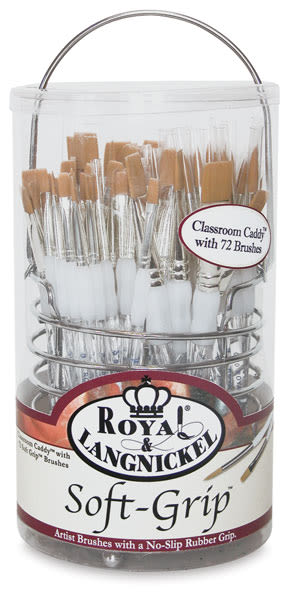 Royal Langnickel Soft-Grip Classroom Caddie - Rounds and Flats, Set of 72