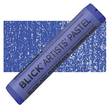 Open in modal - Blick Artists' Soft Pastel - Ultramarine 4 pastel and swatch