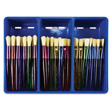 Royal & Langnickel Big Kid’s Choice Chubby Bristle Brush Class Pack - Rounds and Flats