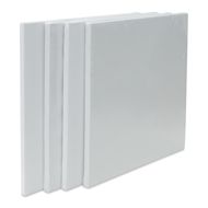 Strathmore 300 Series Slim Frame Stretched Cotton Canvas Pack - 12" x 12", Pkg of 4