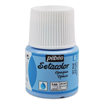 Pebeo Setacolor Fabric Paint - Sky Blue, Opaque, 45 ml bottle