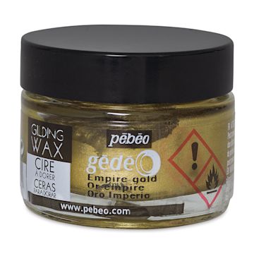 Open in modal - Pebeo Gedeo Gilding Wax - Front of 30 ml jar of Empire Gold Wax