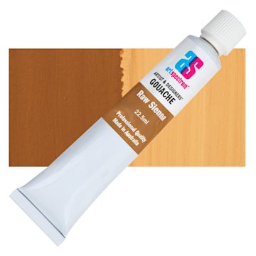 Open in modal - Art Spectrum Artists' Gouache - Raw Sienna, 22.5 ml tube and swatch
