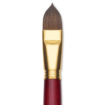 Open in modal - Blick Master Synthetic Kolinsky Brush - Long Handle, Filbert, Size 22, close-up