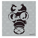 Stencil1 Stencil - Gas Mask, 5-3/4