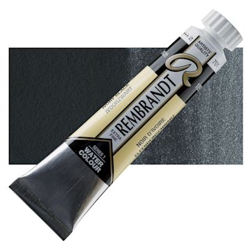 Open in modal - Rembrandt Artist Watercolor - Ivory Black, 20 ml Tube and swatch
