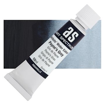 Open in modal - Art Spectrum Artists’ Watercolor Tube - Payne's Grey, 10 ml tube and swatch