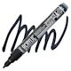 Pebeo Acrylic Marker - Precious Black, 1.2 mm bullet nib marker and swatch