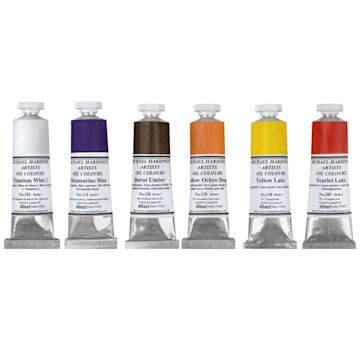 Open in modal - Michael Harding Artists Oil Color - Set of 6, Starter Colors, 40 ml
