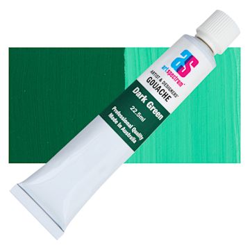 Open in modal - Art Spectrum Artists' Gouache - Dark Green, 22.5 ml tube and swatch