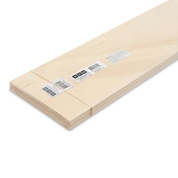 Open in modal - Bud Nosen Basswood Sheets - 1/16" x 6" x 24", 10 Sheets - close-up