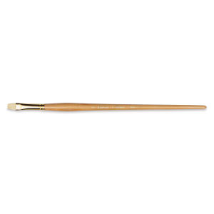 Raphael Extra White Bristle Brush - Bright, Long Handle, Size 8