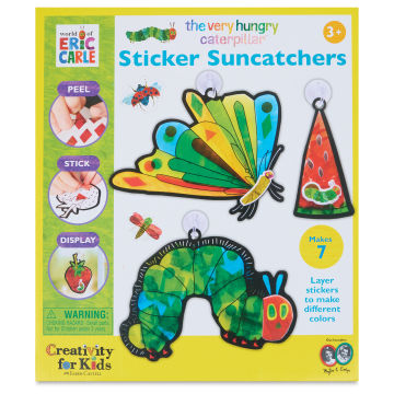 The Very Hungry Caterpillar Sticker Suncatchers Kit, front of the packaging