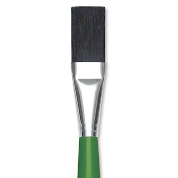 Open in modal - Blick Economy Black Bristle Brush - Easel Brush, Long Handle, 1" close up