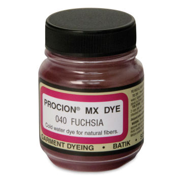 Jacquard Procion MX Fiber Reactive Cold Water Dye - Fuchsia, 2/3 oz jar