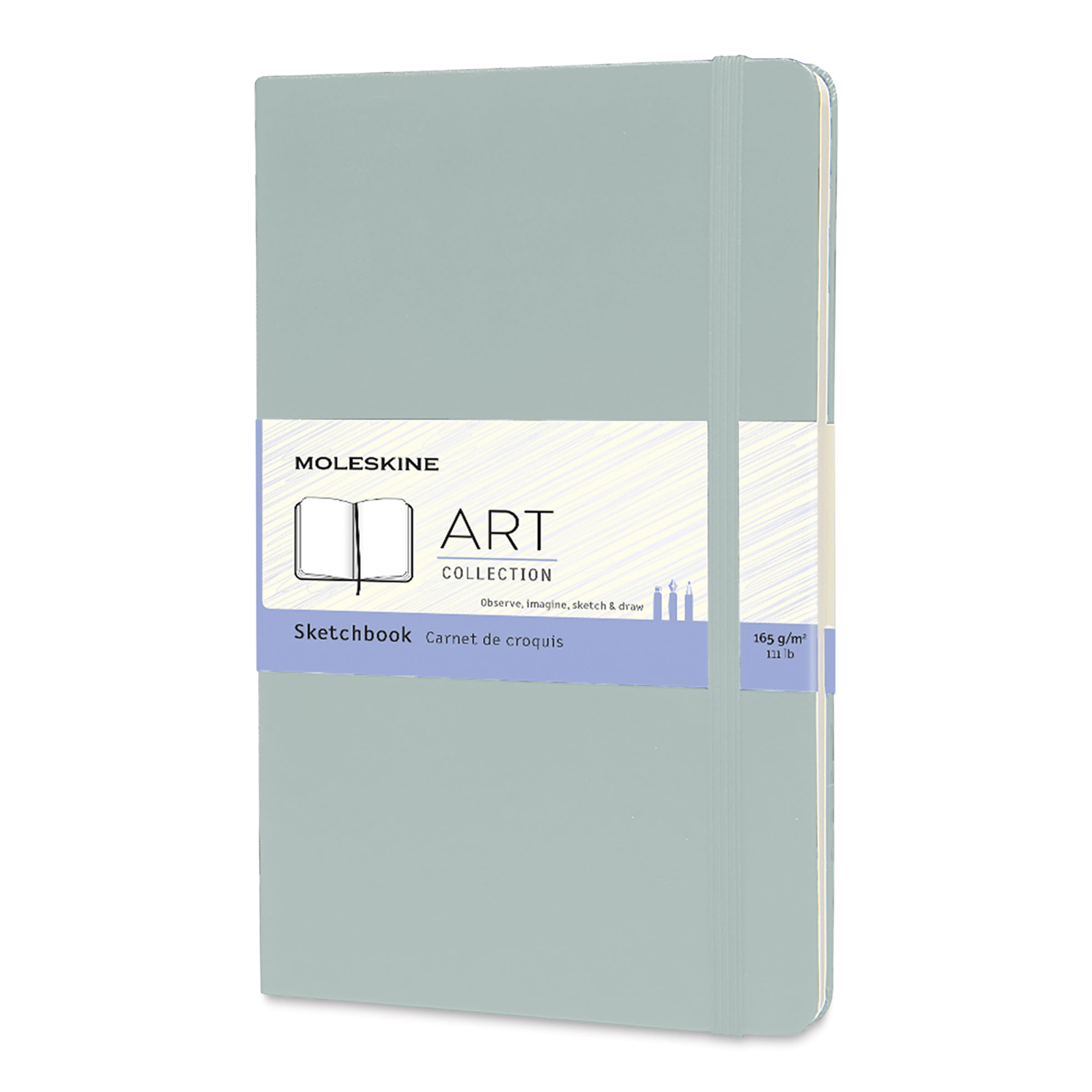 Moleskine Art Collection Sketchbook - Sage, 5" x 8-1/4", front cover