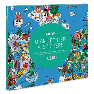 OMY Giant Poster & Sticker Set - Atlas (front cover)