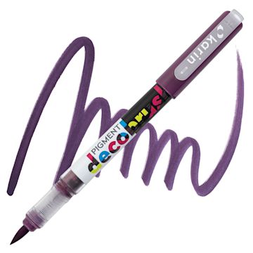 Open in modal - Karin Pigment Decobrush Marker - Lilac marker and swatch