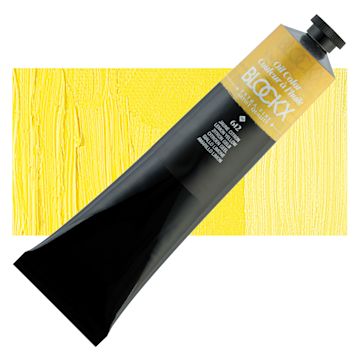 Open in modal - Blockx Artist Oil Color - Lemon Yellow, 200 ml tube and swatch