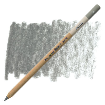 Bruynzeel Design Pastel Pencil - Dark Grey 74 (swatch and pencil)
