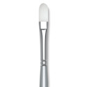 Silver Brush Silverwhite Synthetic Brush - Filbert, Long Handle, Size 4