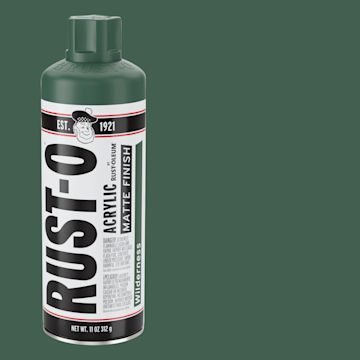 Open in modal - Rust-Oleum Rust-O Artist Acrylic Spray Paint - Wilderness, Can and Swatch