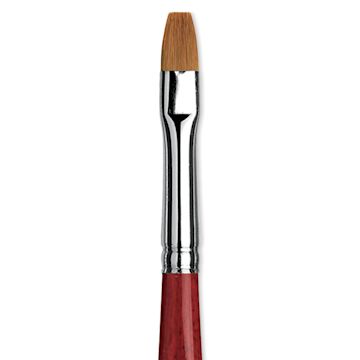 Open in modal - Da Vinci Artist Brush Set - Closeup of SIze 6 Flat brush shown