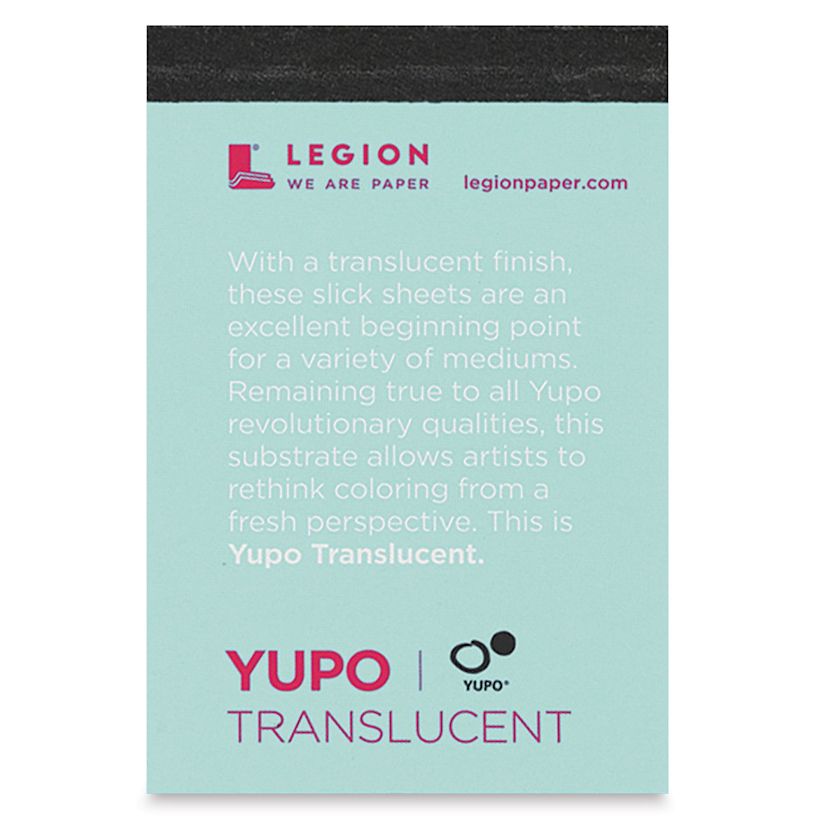 Legion Yupo Synthetic Paper Pad 21/2" x 33/4", Translucent, 10