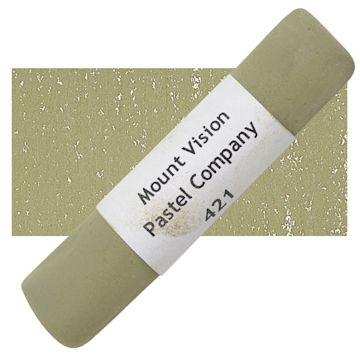 Open in modal - Mount Vision Handmade Pastel - Earth Gray (Green) 421 pastel and swatch