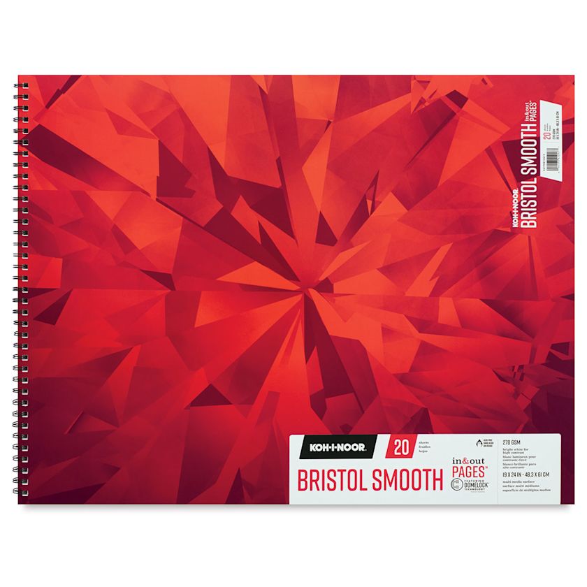 KohINoor Bristol Pad Smooth, 19" x 24", 20 Sheets BLICK Art Materials