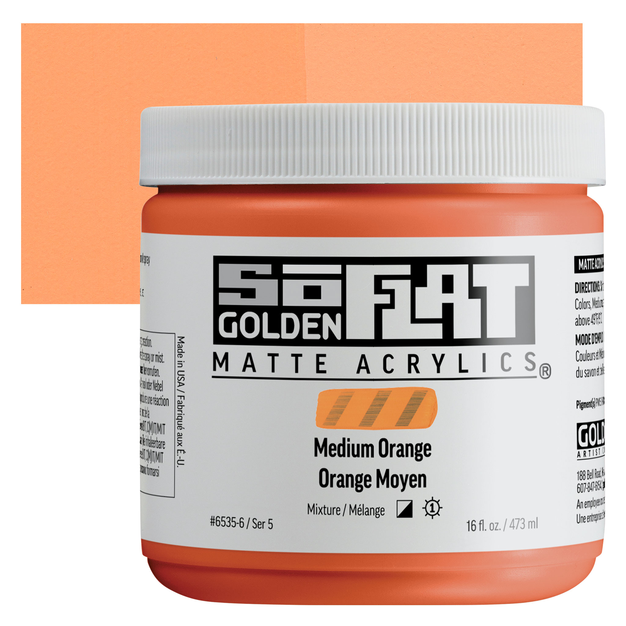 Golden SoFlat Matte Acrylic Paint - Burnt Umber 4 oz.