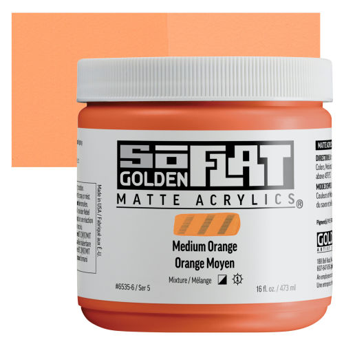 Golden SoFlat Matte Acrylic Paint - Fluorescent Yellow, 59 ml, Jar
