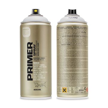 Open in modal - Montana Primer Spray - for Universal use, Front and back of spray can shown