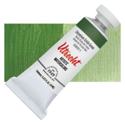 Utrecht Artists' Watercolor Paint - Chromium Oxide Green, 14 ml, Tube with Swatch