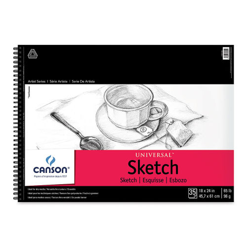 Canson Universal Sketch Pad - 12 x 9, Portrait, 100 Sheets