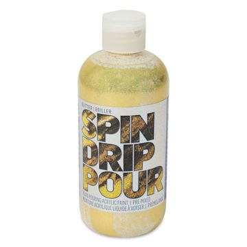 Open in modal - FolkArt Drizzle Acrylic Pouring Paint - Gold Rush Glitter, 9 oz